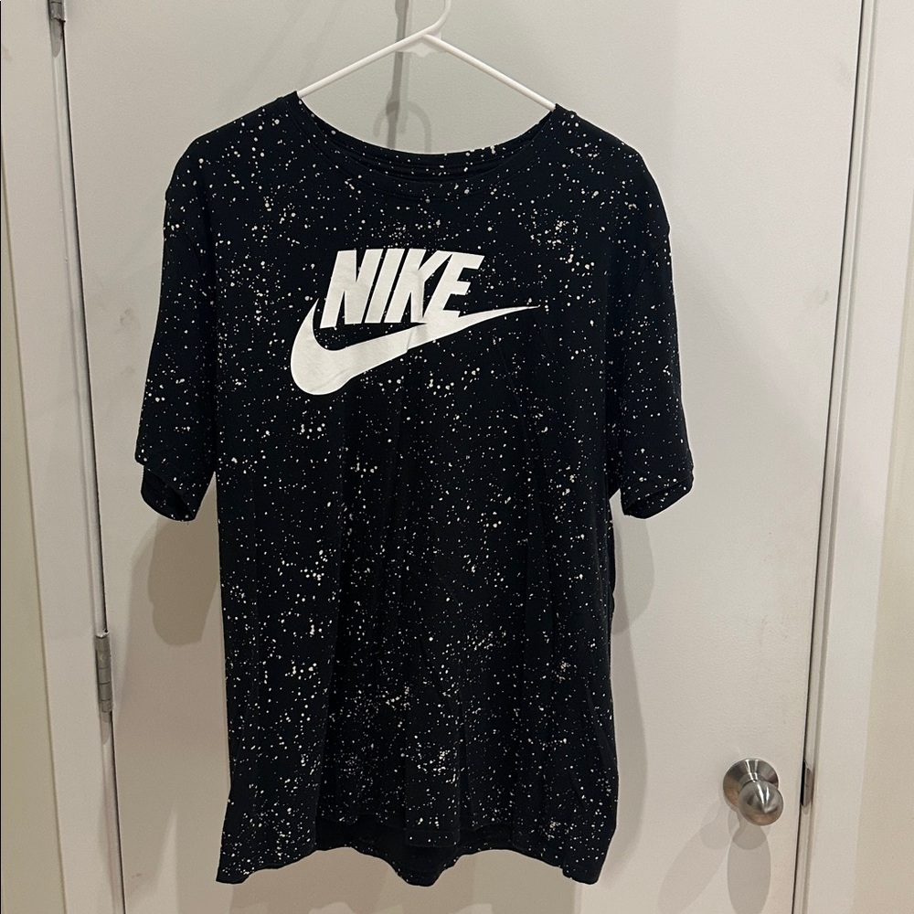 Nike Black Tee with White Speckles
